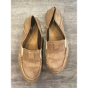 Ariat Women's Brown Leather Slip On‎ LoaferSize 7.5B